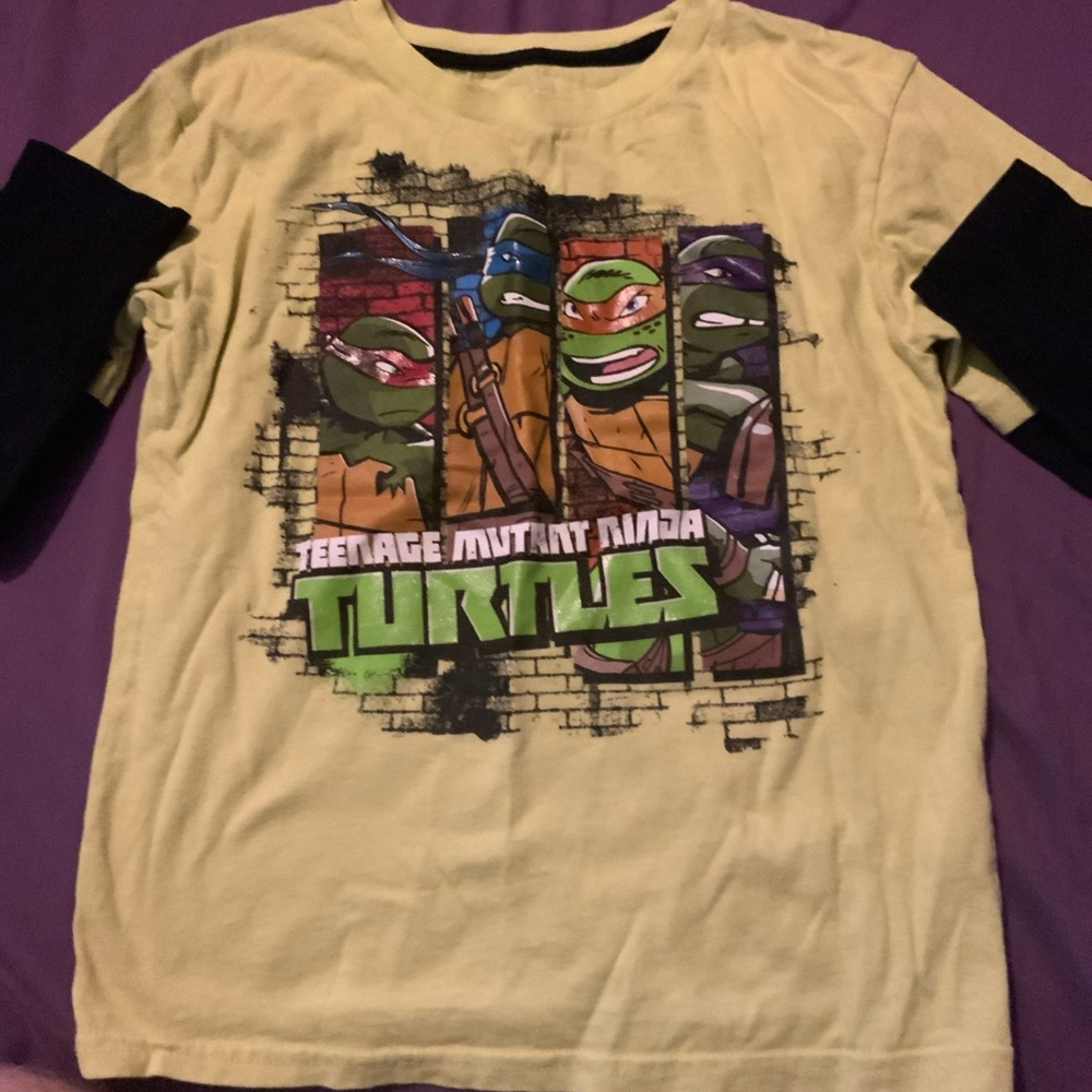 Nickelodeon Teenage Mutant Ninja Turtles Long Sleeve Shirt - Yellow and Black